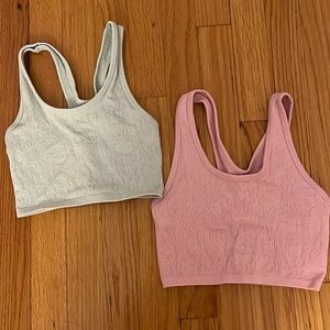 aerie offline floral tanks in pink and mint